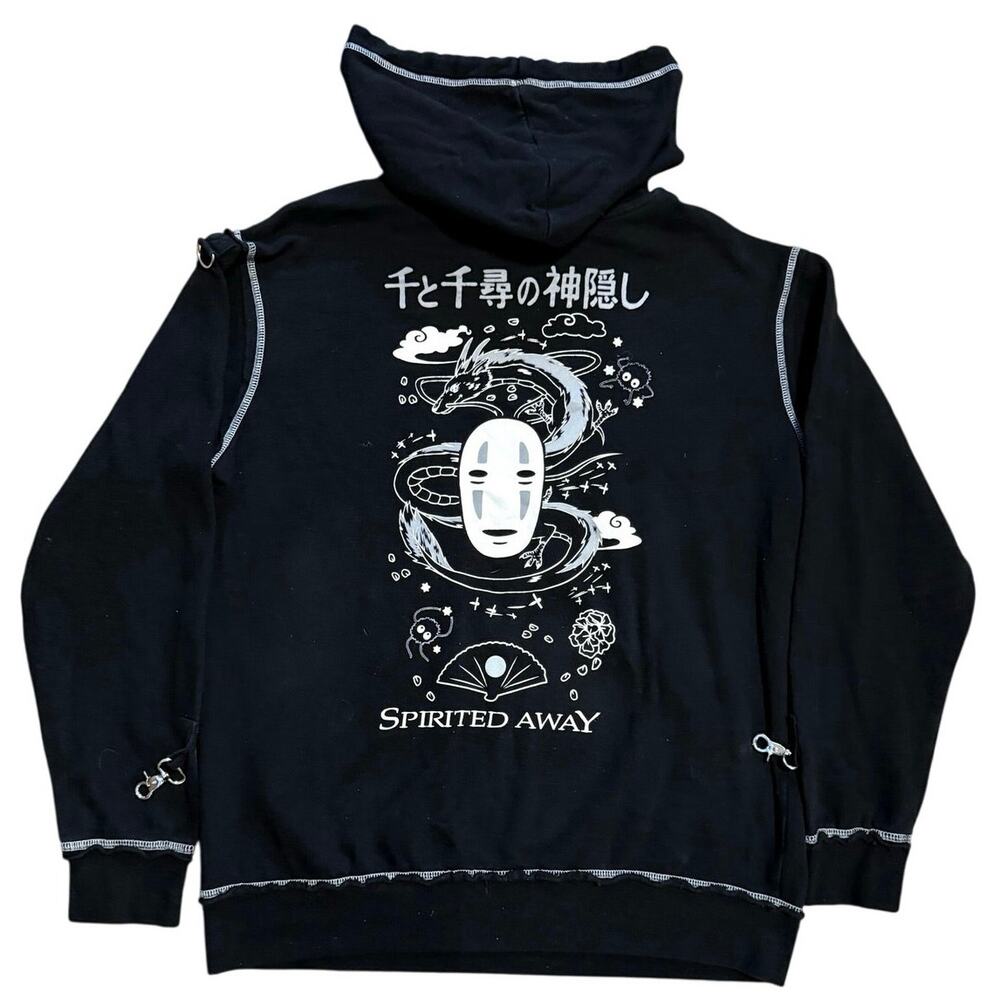 Her Universe Studio Ghibli Spirited Away Hardware Hoodie Black Chain No Face M